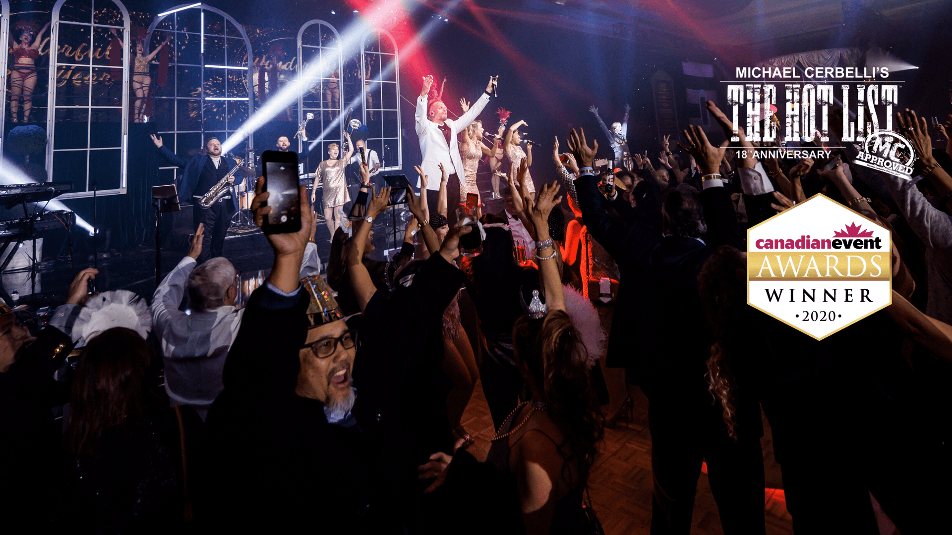 MC welcomes performer to stage