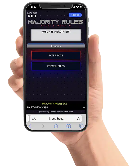 Majority Rules mobile voting interface on iPhone
